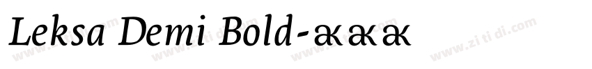 Leksa Demi Bold字体转换